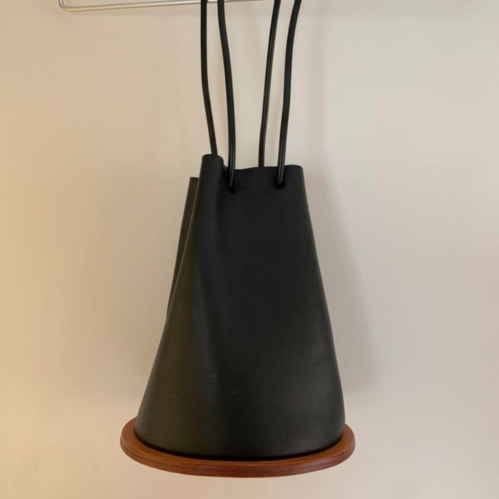 BLACK Leather shoulder  bag